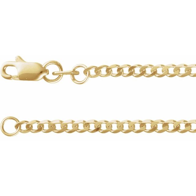14K Gold Curb Chain - Options Available