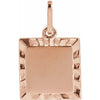 Engravable 14K Rose Gold Sunburst Pendant