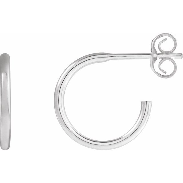 Hoop Earrings | 14K Gold & Silver | 12–45 Mm × 1.25 Mm | Friction Backs | Polished