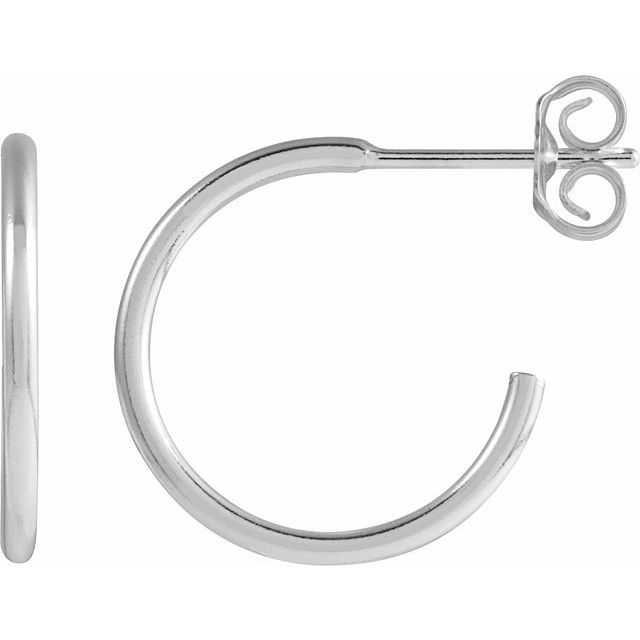 Hoop Earrings | 14K Gold & Silver | 12–45 Mm × 1.25 Mm | Friction Backs | Polished