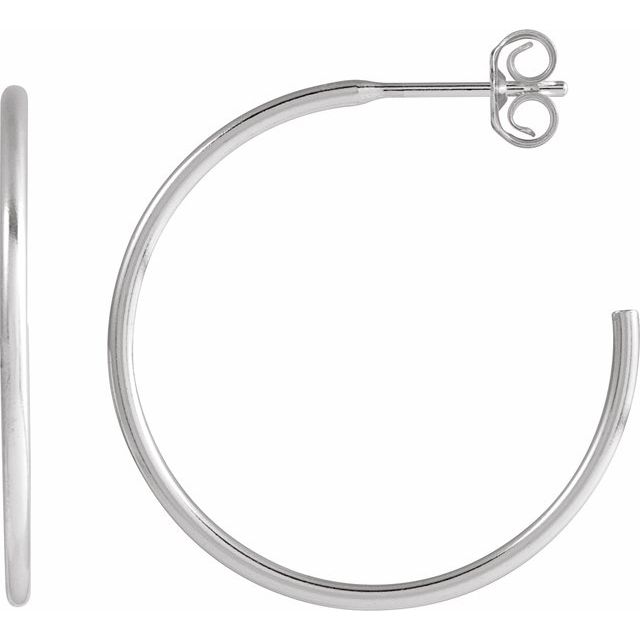 Hoop Earrings | 14K Gold & Silver | 12–45 Mm × 1.25 Mm | Friction Backs | Polished