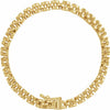 14K Yellow Gold 4 mm Panther Chain - Elegant 6 1/2 Inch Design