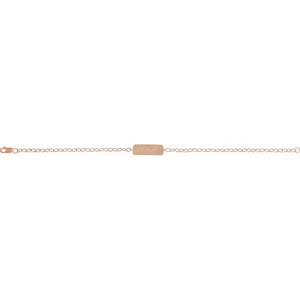 14K Gold, 7x5 mm Reversible Love Braille Bracelet