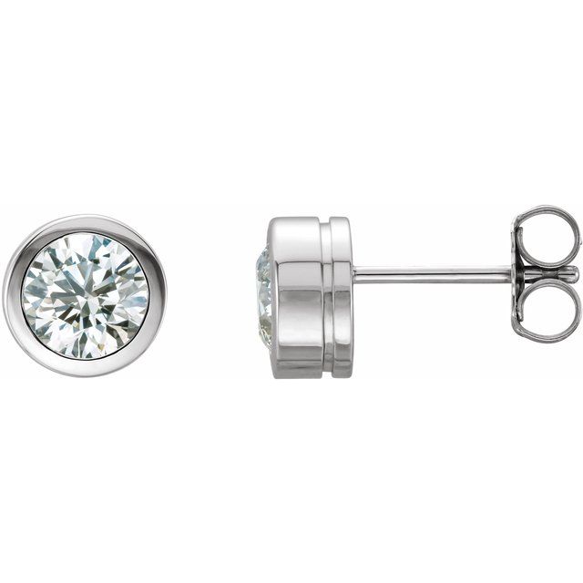 14K Gold & Platinum Natural Diamond Earrings - Options Available
