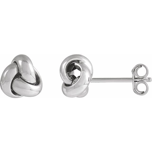 14K Gold Hollow Knot Earrings