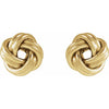 14K Yellow Gold 8 mm Polished Knot Earrings – Elegant Design