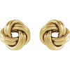 14K Yellow Gold 8 mm Polished Knot Earrings – Elegant Design