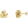 14K Yellow Gold 10 mm Polished Knot Earrings - Elegant Design