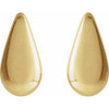 14K Rose Gold Polished Teardrop Stud Earrings