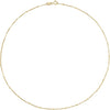 14K Yellow Gold 1 mm Beaded Curb Chain - 16 Inch Luxury Jewelry