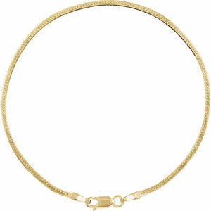 14K Yellow Gold, 1.6 mm Herringbone 7