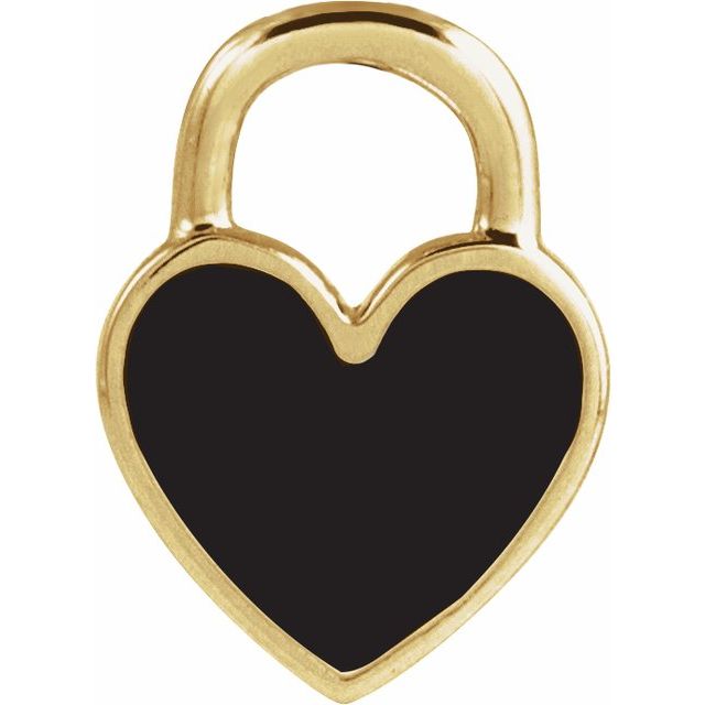 White Enamel Heart Pendant