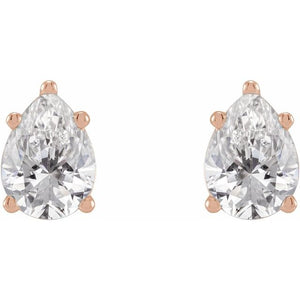 14K Yellow Gold 3/8 CTW Natural Diamond Tapered Earrings