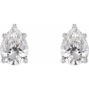 14K Yellow Gold 3/8 CTW Natural Diamond Tapered Earrings