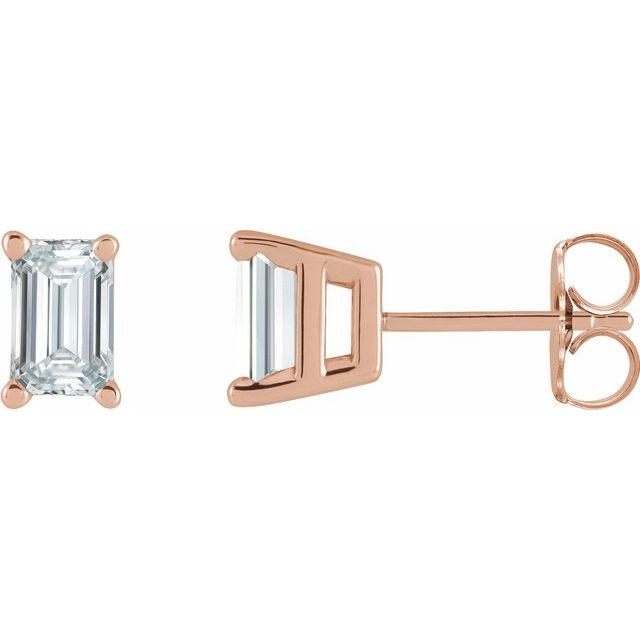 14K Gold Natural Diamond Solitaire Earrings - Options Available