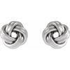 14K Yellow Gold 8 mm Polished Knot Earrings – Elegant Design