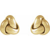 14K Yellow Gold 10 mm Polished Knot Earrings - Elegant Design