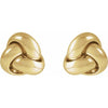 14K Yellow Gold 10 mm Polished Knot Earrings - Elegant Design