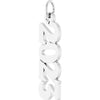 14K White Gold Petite 19x5.4 mm Pendant - Elegant Luxury Jewelry