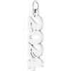 14K White Gold Petite 19x5.4 mm Pendant - Elegant Luxury Jewelry