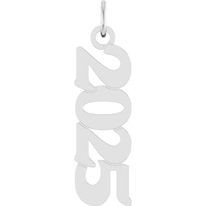 14K White Gold Petite 19x5.4 mm Pendant - Elegant Luxury Jewelry