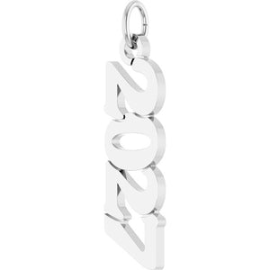 14K White Gold Petite 19x5.4 mm Pendant - Elegant Luxury Jewelry