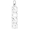 14K White Gold Petite 19x5.4 mm Pendant - Elegant Luxury Jewelry