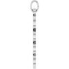 14K White Gold Petite 19x5.4 mm Pendant - Elegant Luxury Jewelry