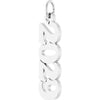 14K White Gold Petite 19x5.4 mm Pendant - Elegant Luxury Jewelry