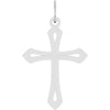 14K White Gold Polished Cross Pendant - 25.1 x 15 mm