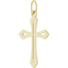 14K White Gold Polished Cross Pendant - 25.1 x 15 mm