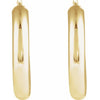 14K Yellow Gold 30 mm Polished Hoop Earrings - Elegant Design