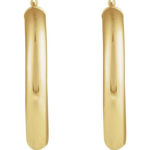 Round Tube Hoop Earrings