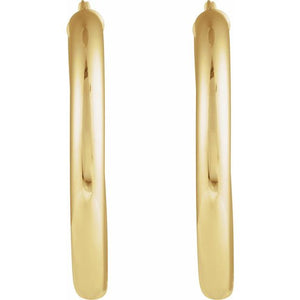 Round Tube Hoop Earrings