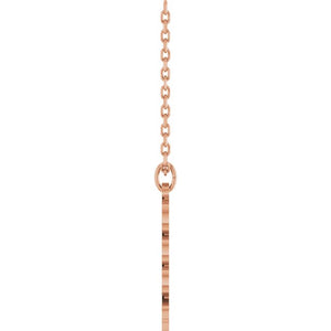 14K White Gold 19.1x5.4 mm Petite Necklace - Elegant Design