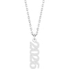 14K White Gold 19.1x5.4 mm Petite Necklace - Elegant Design