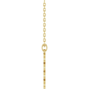14K White Gold 19.1x5.4 mm Petite Necklace - Elegant Design
