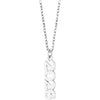 14K White Gold 19.1x5.4 mm Petite Necklace - Elegant Design