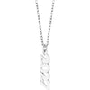 14K White Gold 19.1x5.4 mm Petite Necklace - Elegant Design