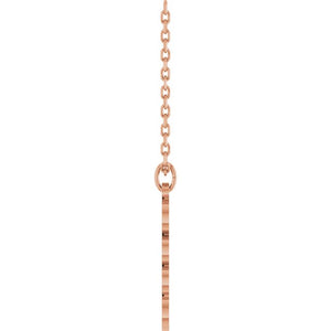 14K White Gold 19.1x5.4 mm Petite Necklace - Elegant Design