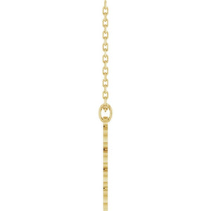 14K White Gold 19.1x5.4 mm Petite Necklace - Elegant Design