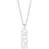 14K White Gold 19.1x5.4 mm Petite Necklace - Elegant Design