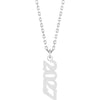 14K White Gold 19.1x5.4 mm Petite Necklace - Elegant Design