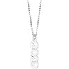 14K White Gold 19.1x5.4 mm Petite Necklace - Elegant Design