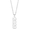 14K White Gold 19.1x5.4 mm Petite Necklace - Elegant Design