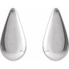 14K Rose Gold Polished Teardrop Stud Earrings