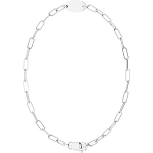 14K White Gold Engravable 7x5 mm Oval Bracelet - Personalized Luxury
