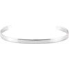 Sterling Silver 7x5 mm Bangle Bracelet - Elegant Polished Design