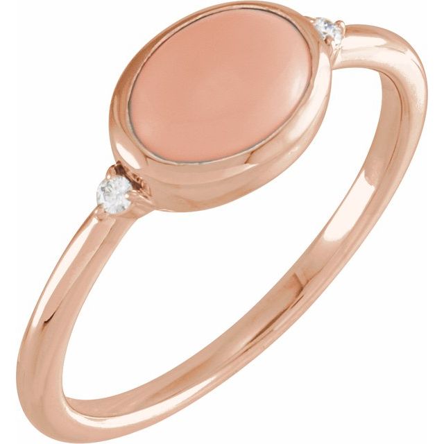 .03 CTW Natural Ethiopian Opal & Diamond Bezel-Set Ring in 14K Gold, Silver & Platinum