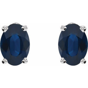 14K White Gold Oval Natural Diamond Earrings with 1/2 CTW